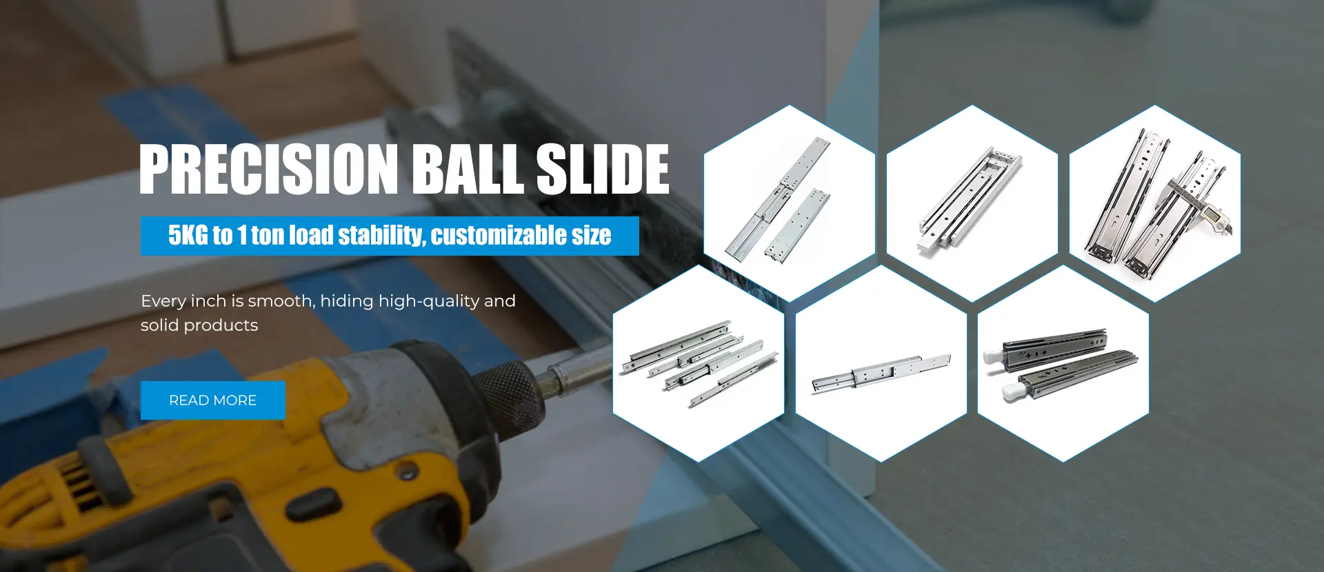 Heavy duty aluminum alloy slide rail
