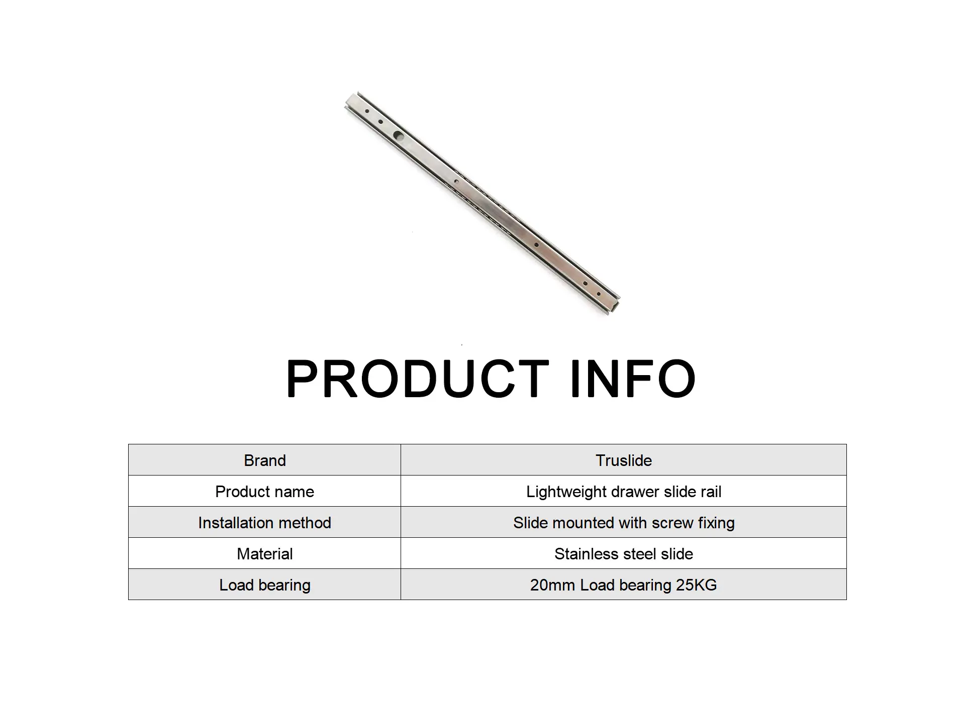 Stainless steel slide rail